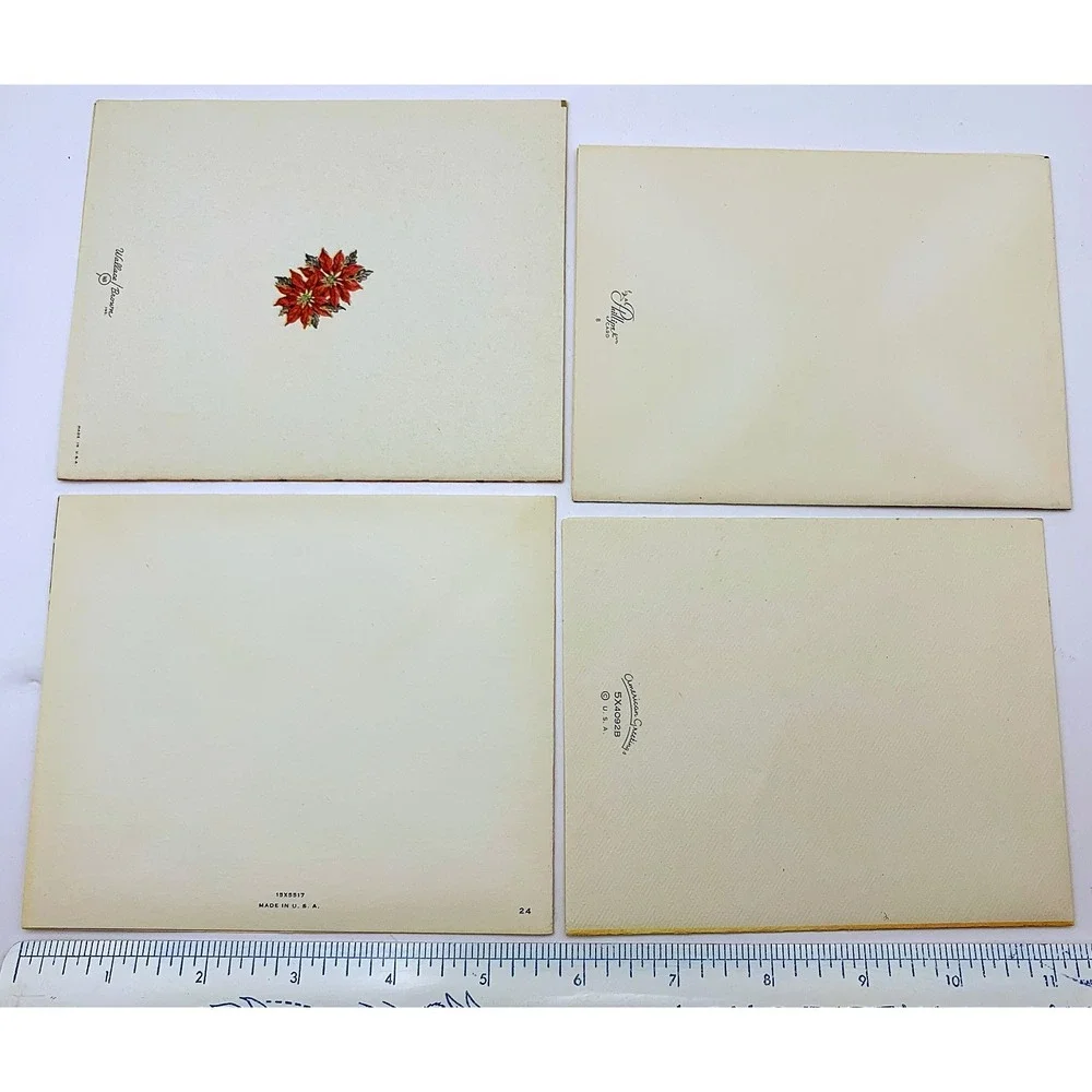 Vtg Merry Christmas Greetings Card Lot 